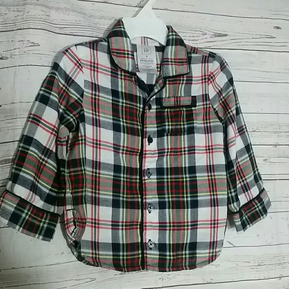 PENDLETON BABY GAP PJ Top Size 18-24 mon